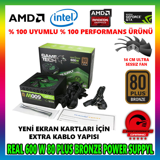 GAMETECH GTP-600 600W 80 PLUS POWER SUPPLY GAMETECH GTP-600 600W 80 PLUS POWER SUPPLY